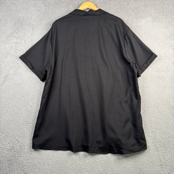 Coofandy Shirt Mens Size 3XL Black Linen Blend Button Down Slim Fit SS NWT - Picture 4 of 12